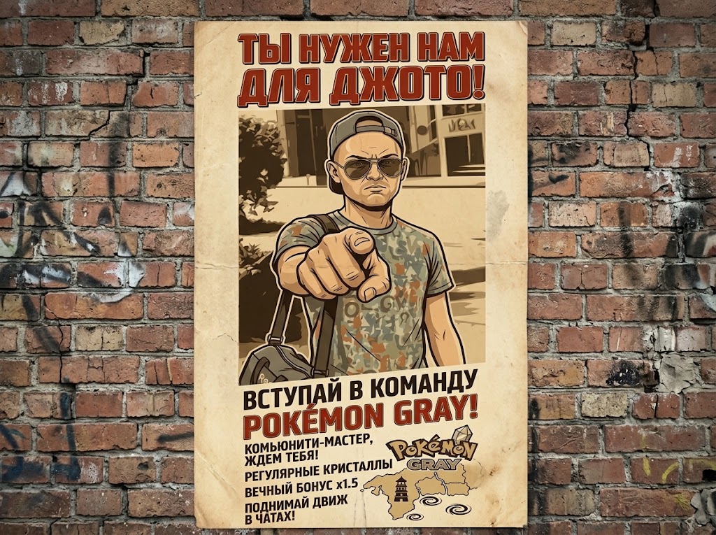 🔥 Ищем Комьюнити-Мастера в команду Pokémon Gray! 🔥